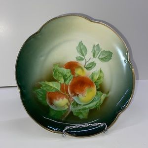 Hand Painted Vintage Peach Decorative Plate
